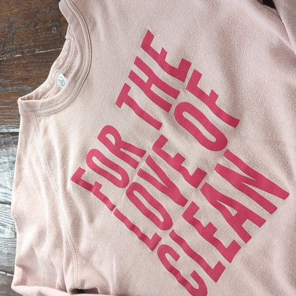 beautycounter Tops - BEAUTYCOUNTER I Pink "FOR THE LOVE OF CLEAN" Crew Neck Sweatshirt, L